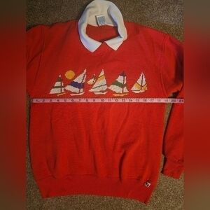 Sail Boat sweater VTG